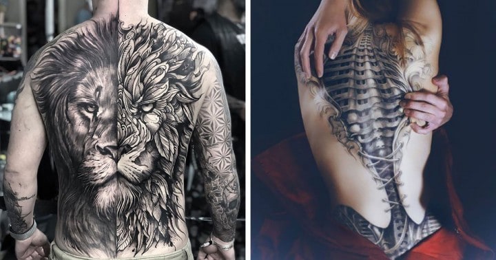 Amikor az emberek hátából művészi vásznat készítettek a tetoválómesterek