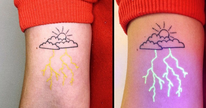 Egy ausztrál művész izzó tetoválásokat készít, amelyek ultraibolya fényben életre kelnek és varázslatosnak tűnnek